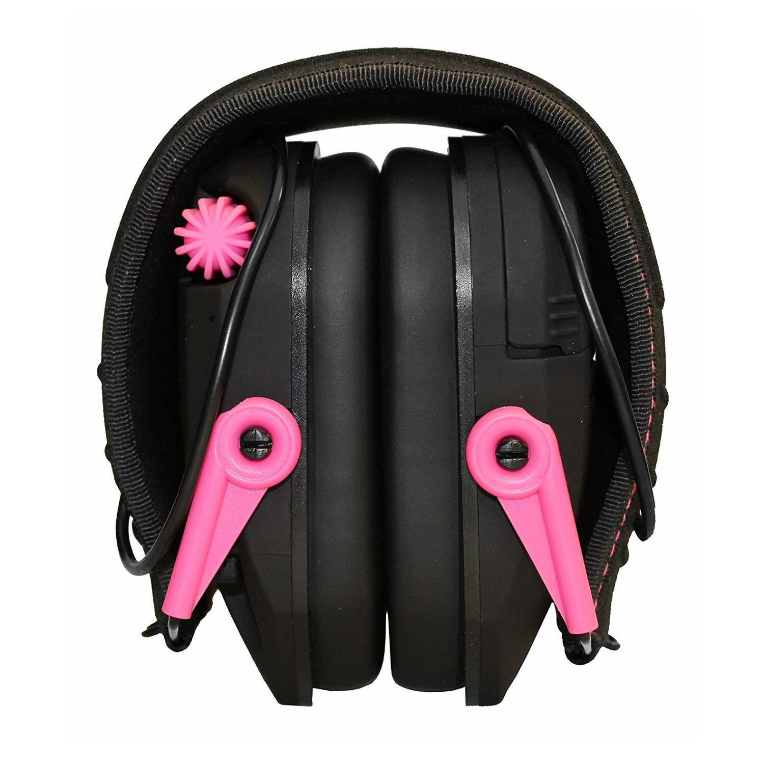 Back. Walkers - Walkers Razor Slim Electronic Muff (Black/Pink, 2-Pack) Bundle - Black/Pink.