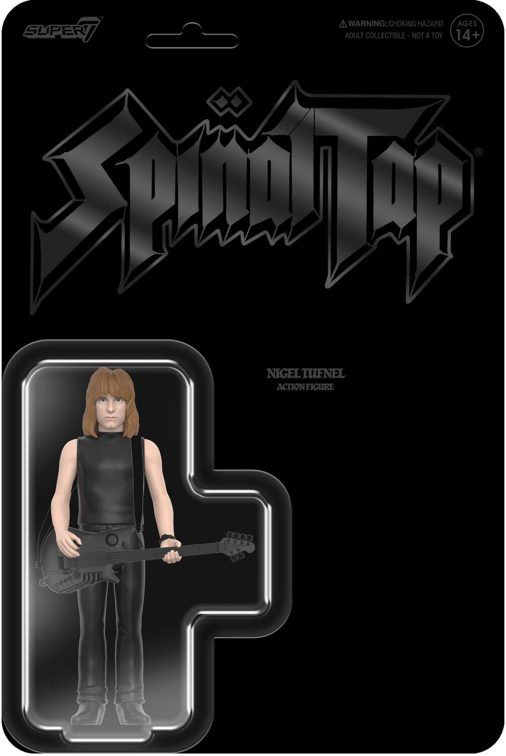Spinal Tap - Super7 - Spinal Tap - ReAction Figures Wv2 - Nigel Tufnel (None More Black) - COLLECTABLES
