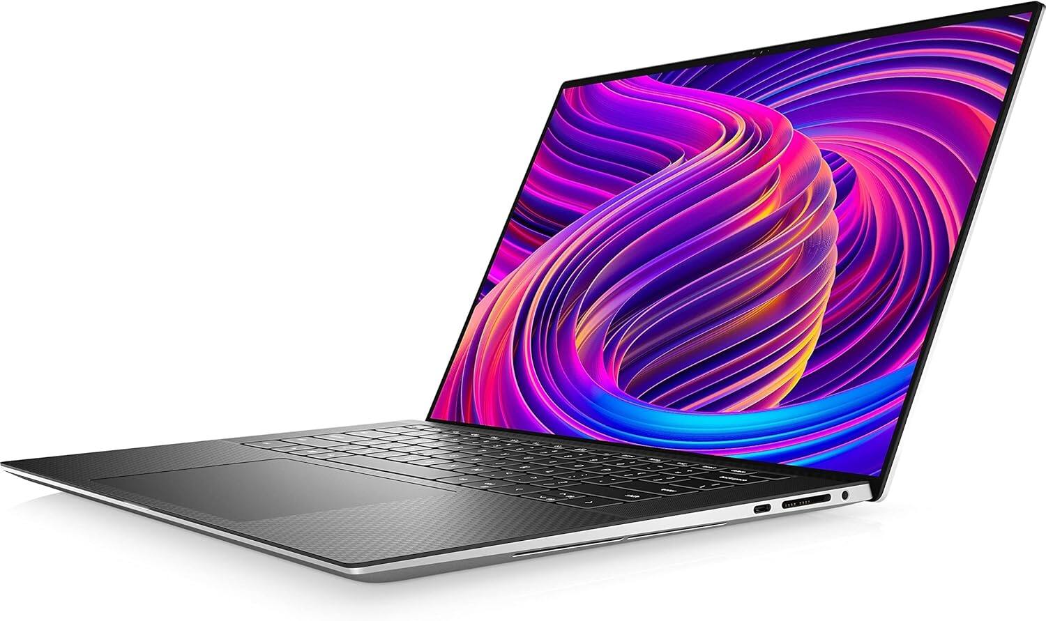 Angle. Dell - XPS 15 9510 15.6" Touchscreen Laptop | Intel i9-11900H | 32GB RAM | 512GB SSD | NVIDIA RTX 3050Ti | Fingerprint | Webcam.