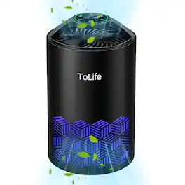 Tolife - Compact Air Purifier with Aroma Pad and Timer - Black