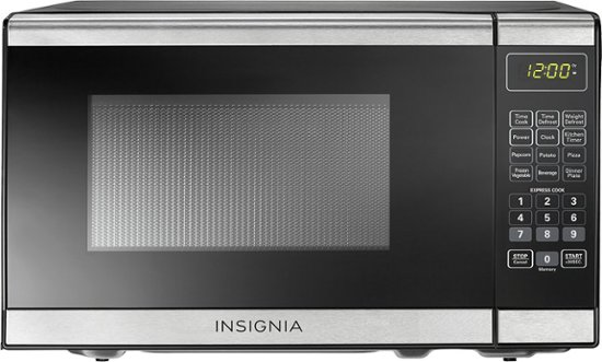 Insigniaâ¢ - 0.7 Cu. Ft. Compact Microwave - Stainless steel - Front_Zoom