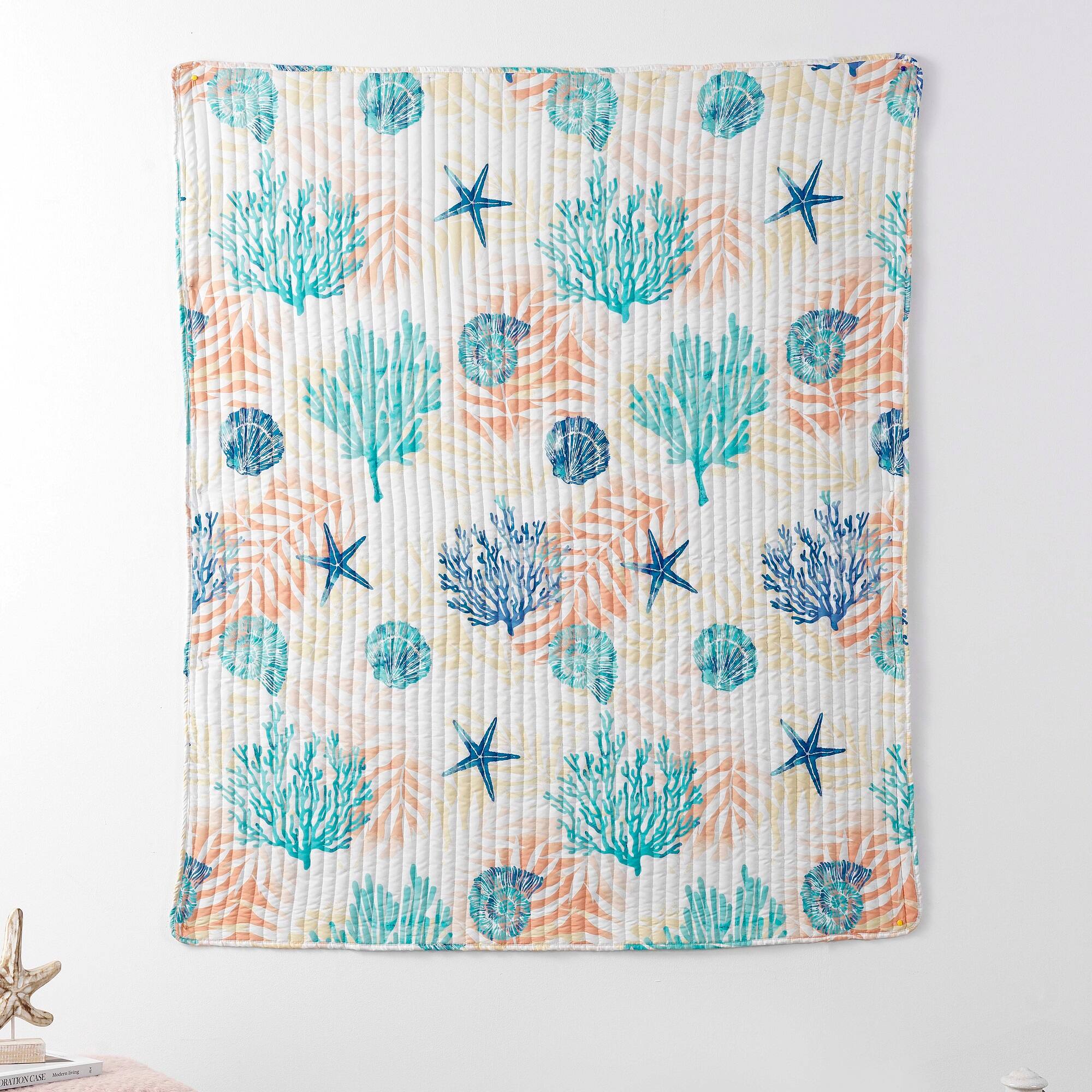 Angle. BreeBe - Montego Throw - Aqua.