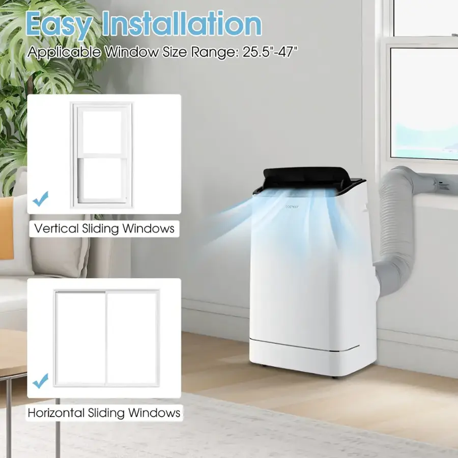 Easy Installation Applicable Window Size Range: 25.5"-47" Horizontal Sliding Windows Vertical Sliding Windows