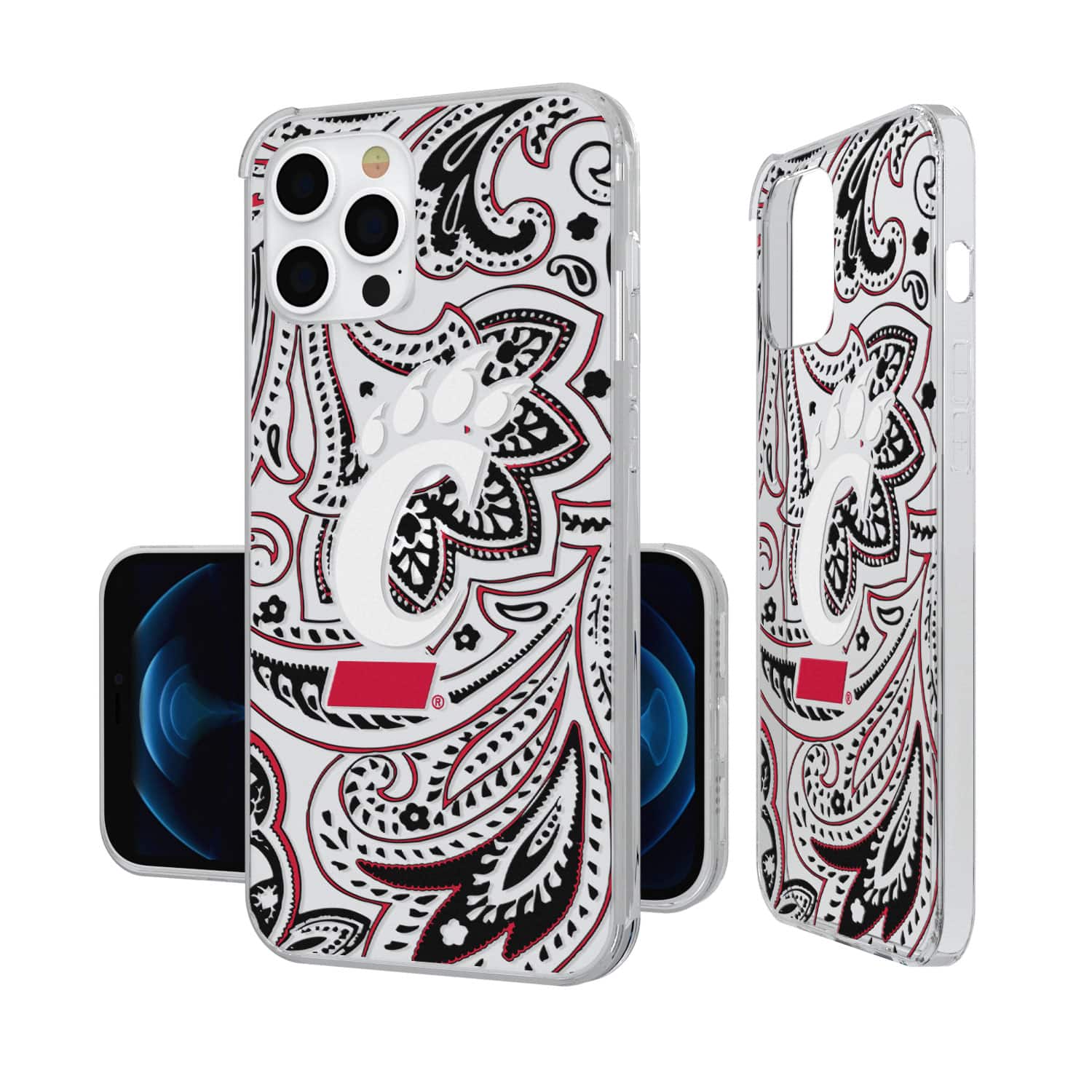 Keyscaper - NCAA - Cincinnati Bearcats iPhone Paisley Design Clear Case - 14 - Multicolor