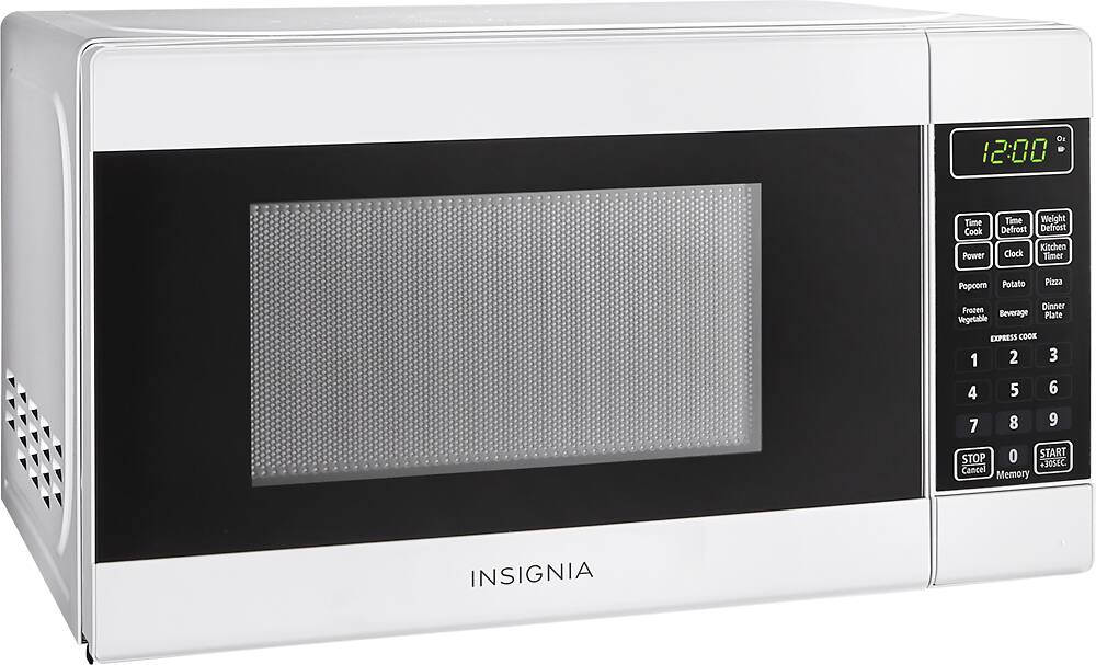 Angle. Insignia™ - 0.7 Cu. Ft. Compact Microwave - White.