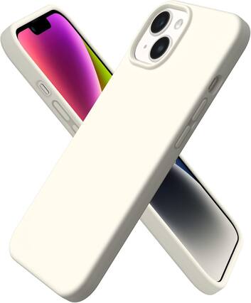 Front. Ornarto - ORNARTO Compatible with iPhone 14 Case 6.1", Slim Liquid Silicone 3 Layers Full Covered Protective Cover-Startlight - Startlight.