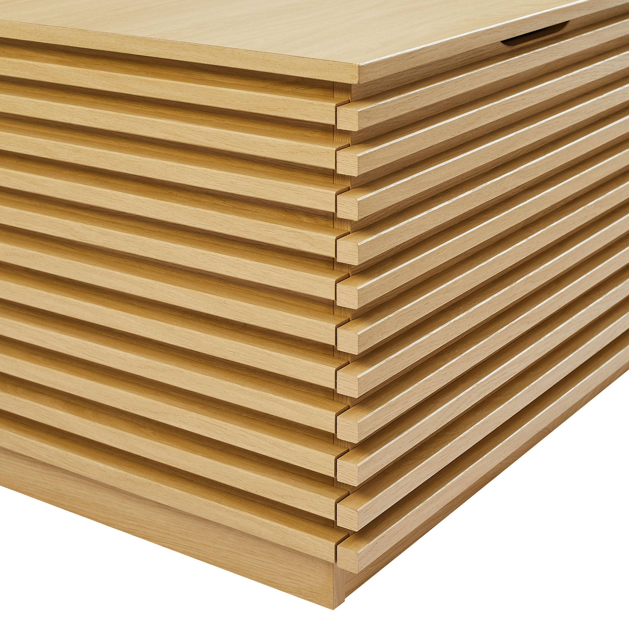 Alt View 6. Modway - Render Fluted 3-in-1 Hall Tree With Storage Bench and Coat Rack by Modway - Oak.