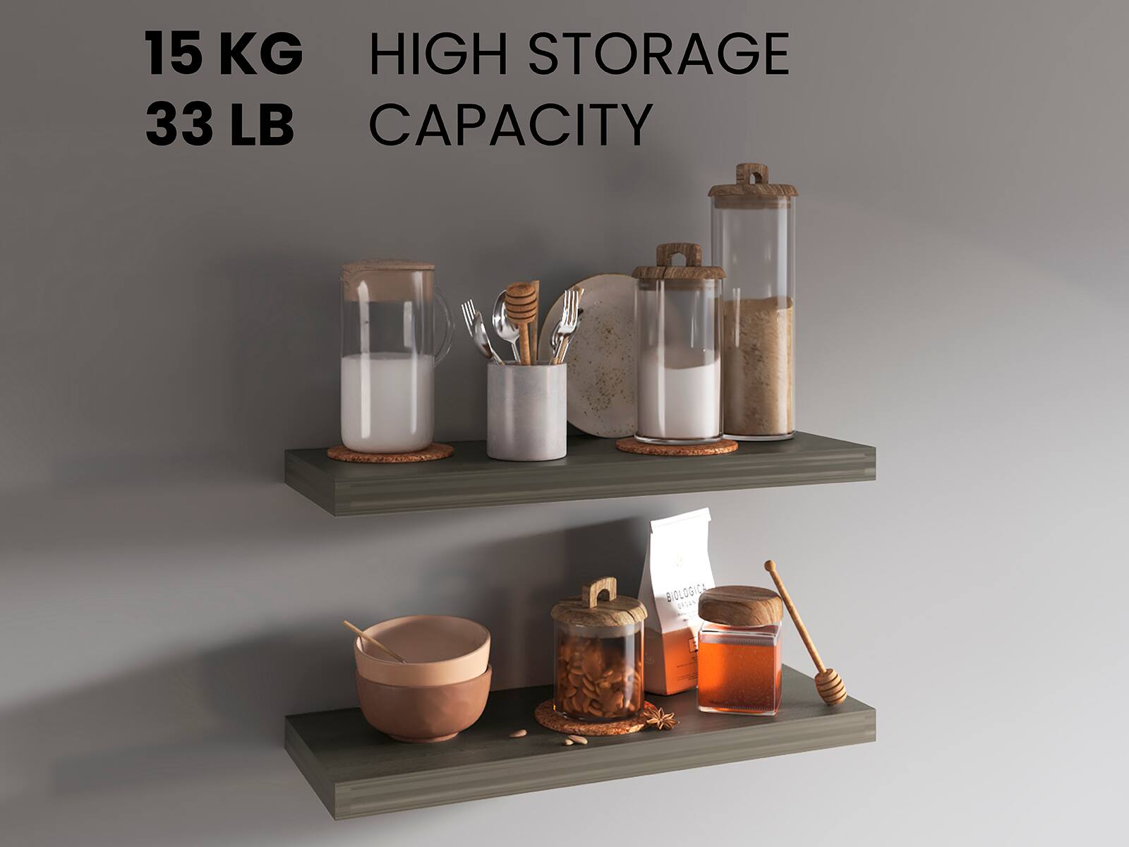 15 KG  
33 LB  

HIGH STORAGE  
CAPACITY