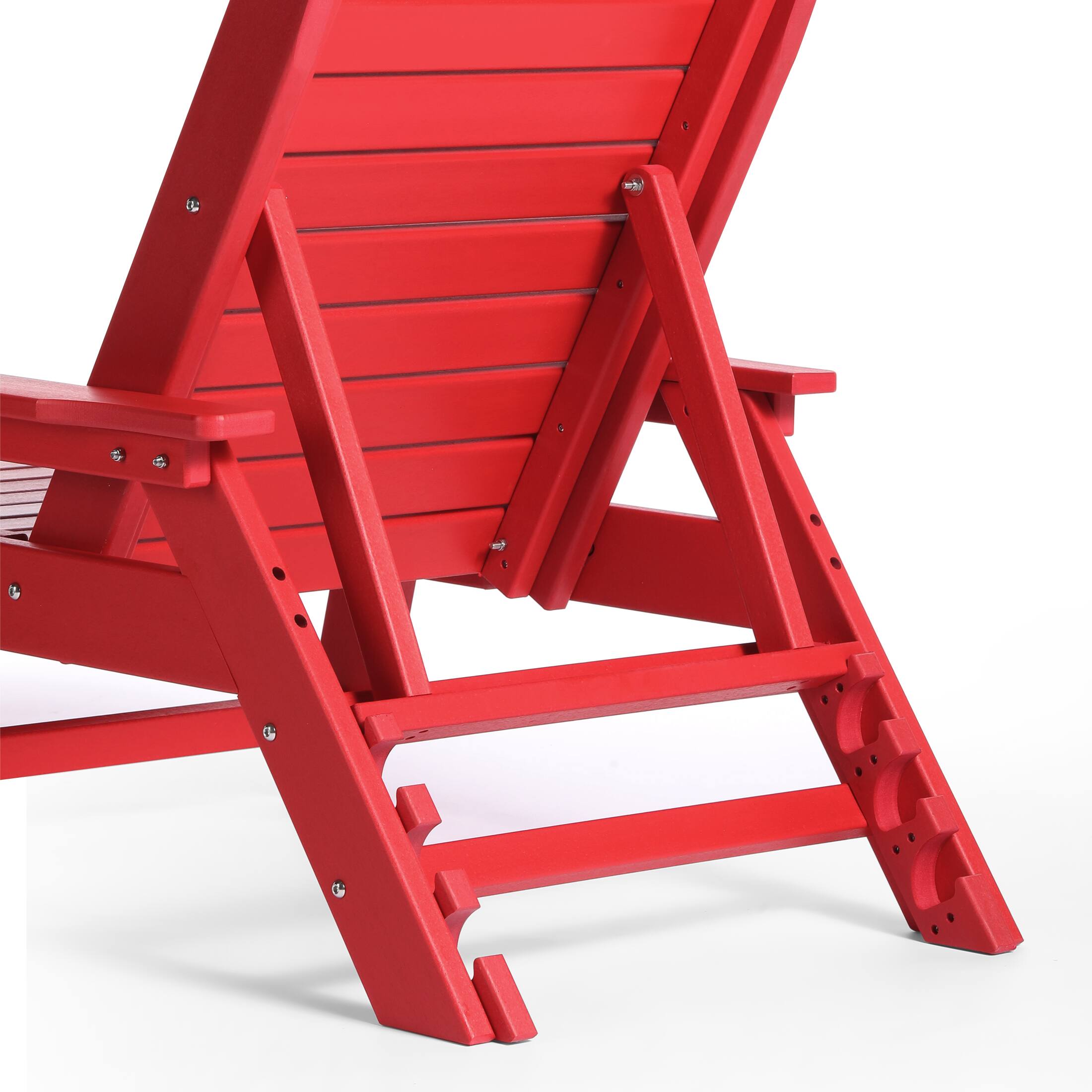 Alt View 6. WestinTrends - WestinTrends Malibu Poly Reclining Chaise Lounge - Red.