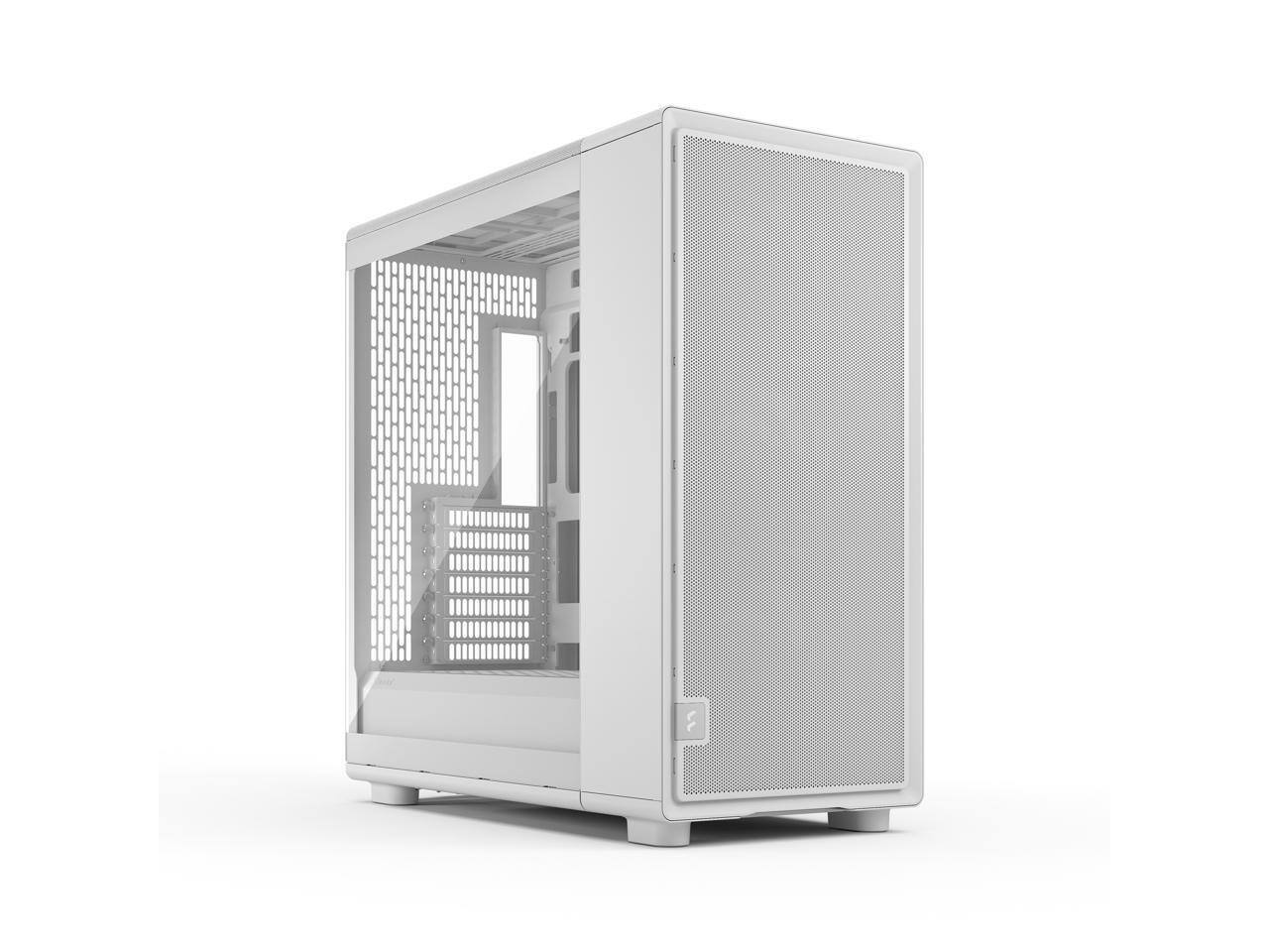 Front. Fractal Design - Fractal Design Epoch XL White - Tempered Glass, High Airflow, Mesh Front, 3 Fans, Spacious, ATX/mATX/ITX Support - White.