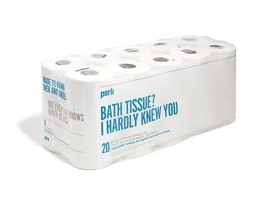 MADE TO HANG OVER AND UNDER

BATH TISSUE? I HARDLY KNEW YOU

BUT EVEN THE UNDER IS BEST

20

perk