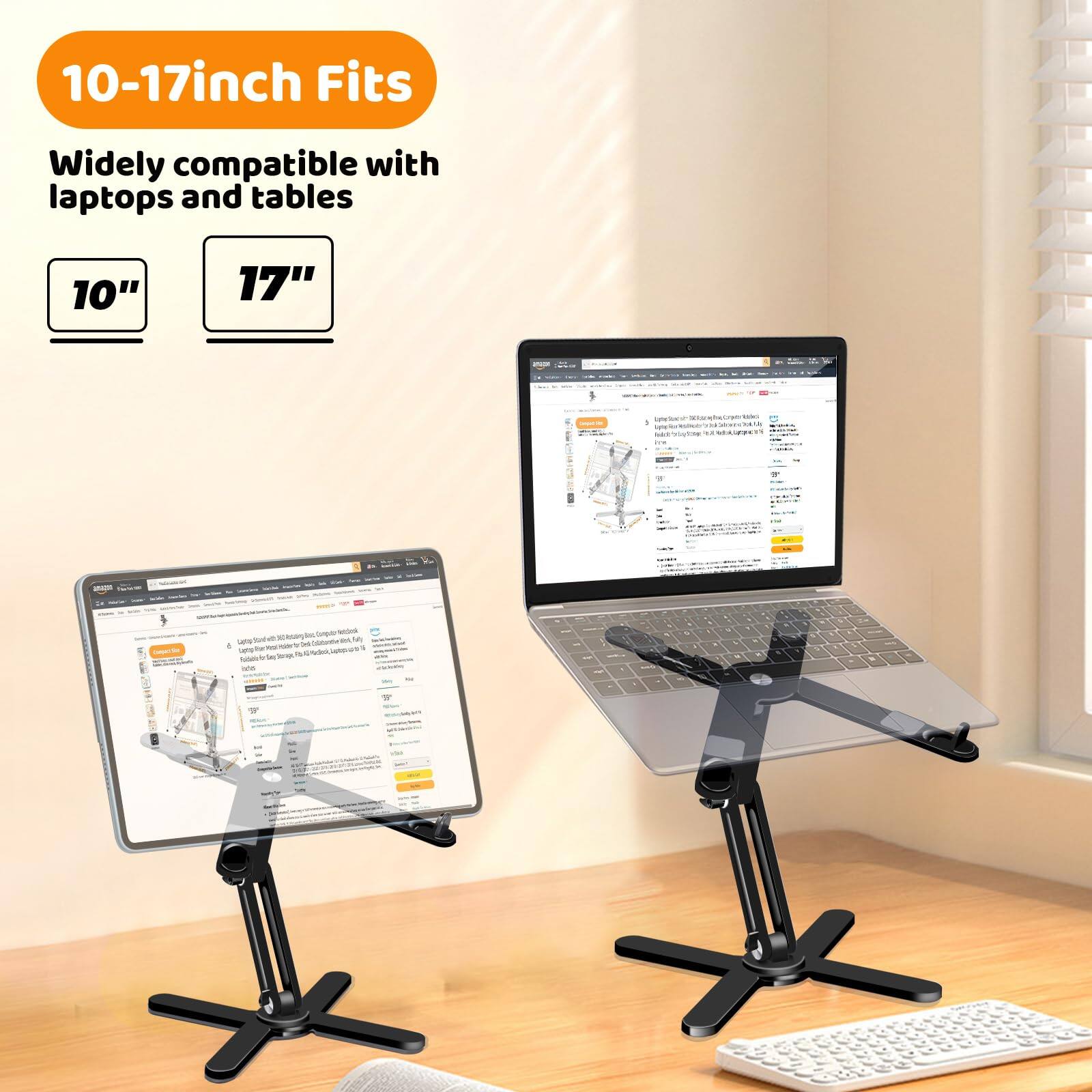 10-17 inch Fits  
Widely compatible with laptops and tables  
10" 17"