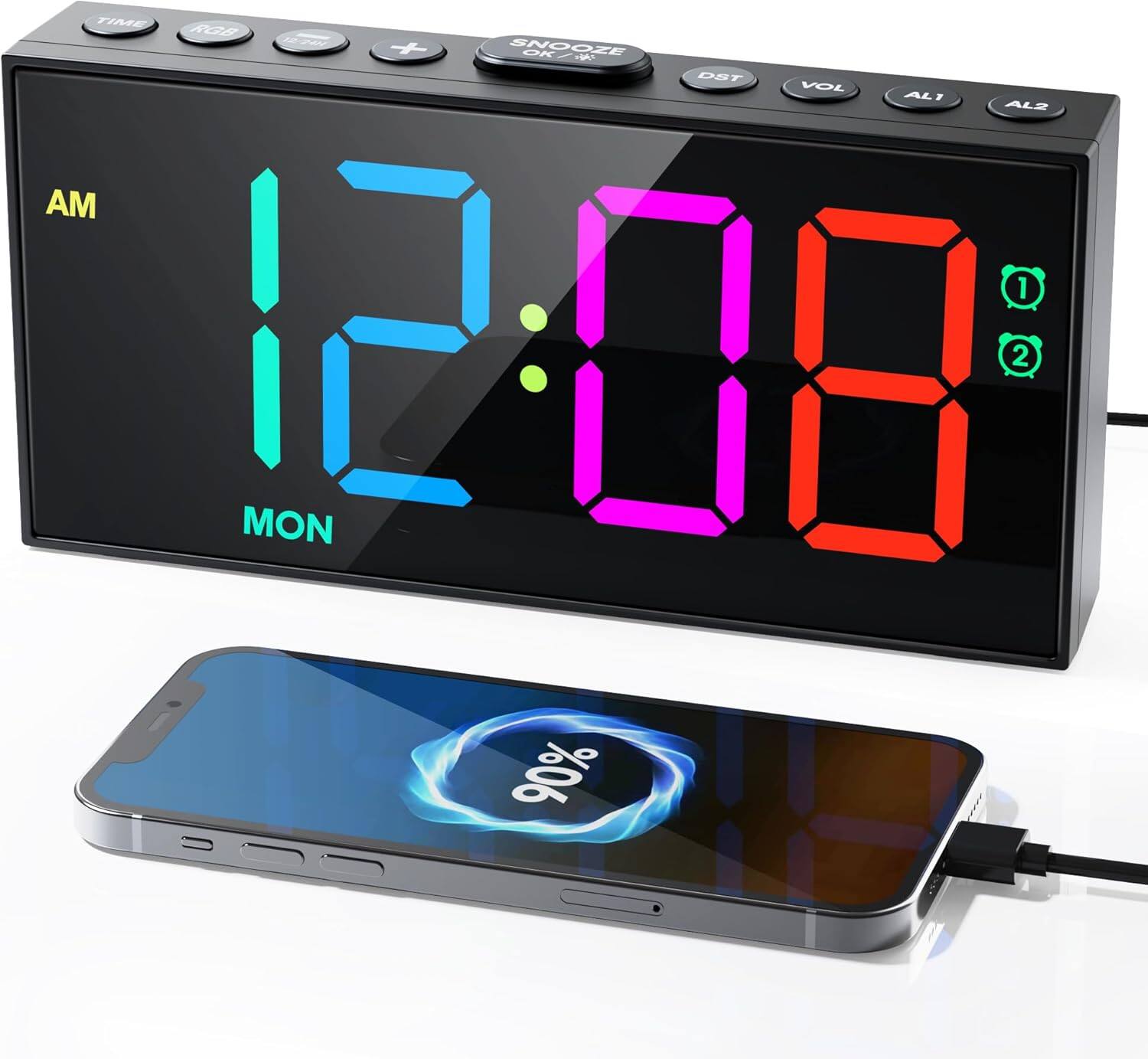 Rgb Digits, Bold Font-Basic Clock with Bold Font