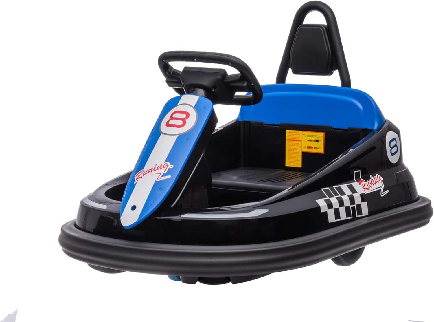 Qeetex - 6V Electric Ride On Toy Bumper Car for Kids 1.5-6 Years Old, Black for Best Kids Gift