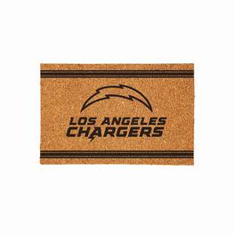 Evergreen Enterprises - Los Angeles Chargers 24" x 36" Outdoor Monochrome Team Logo Coir Mat - Brown