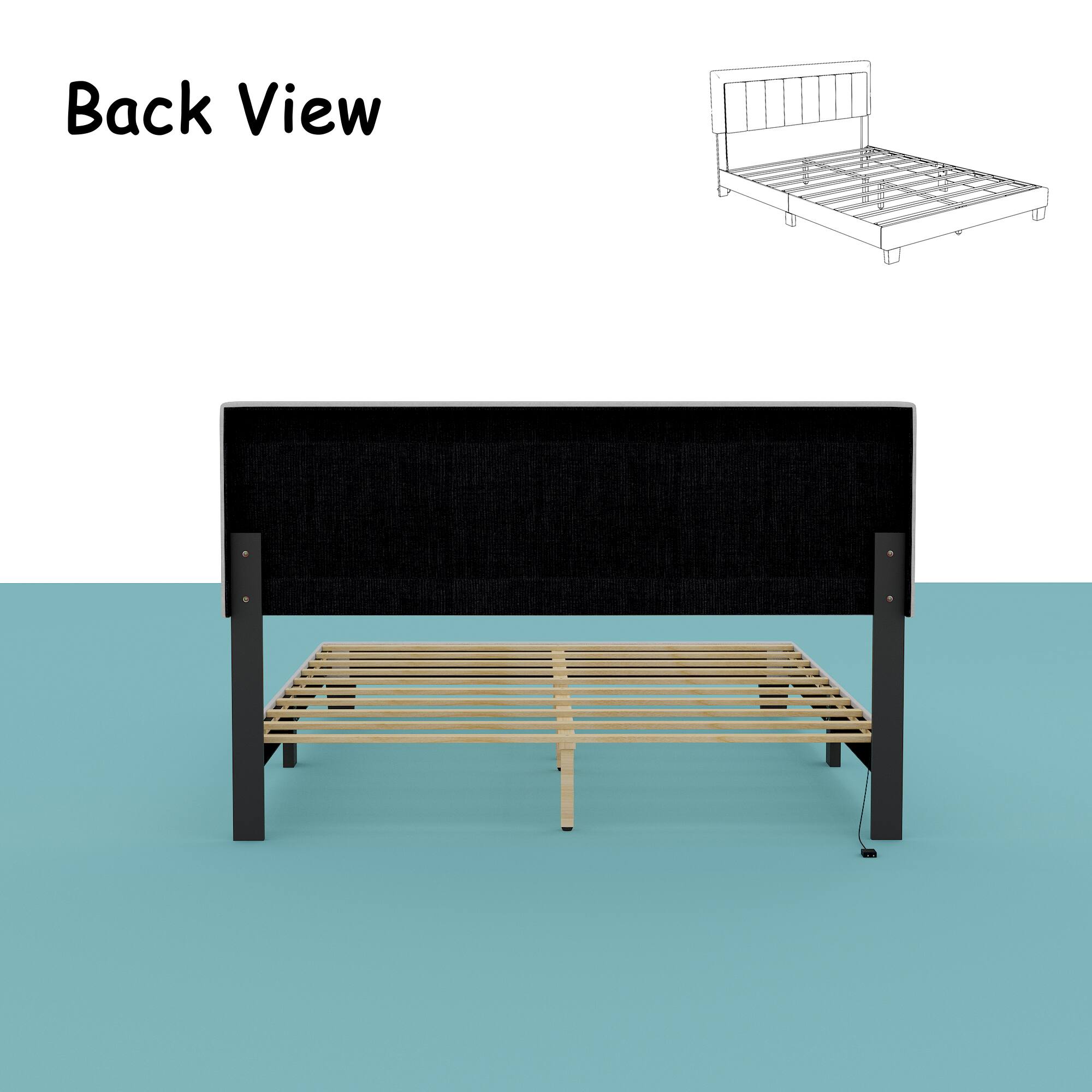 The text on the image is "Back View".