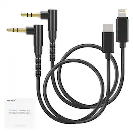 Neewer - 2-Pack Audio Cable: 3.5mm TRS to USB-C & to iOS