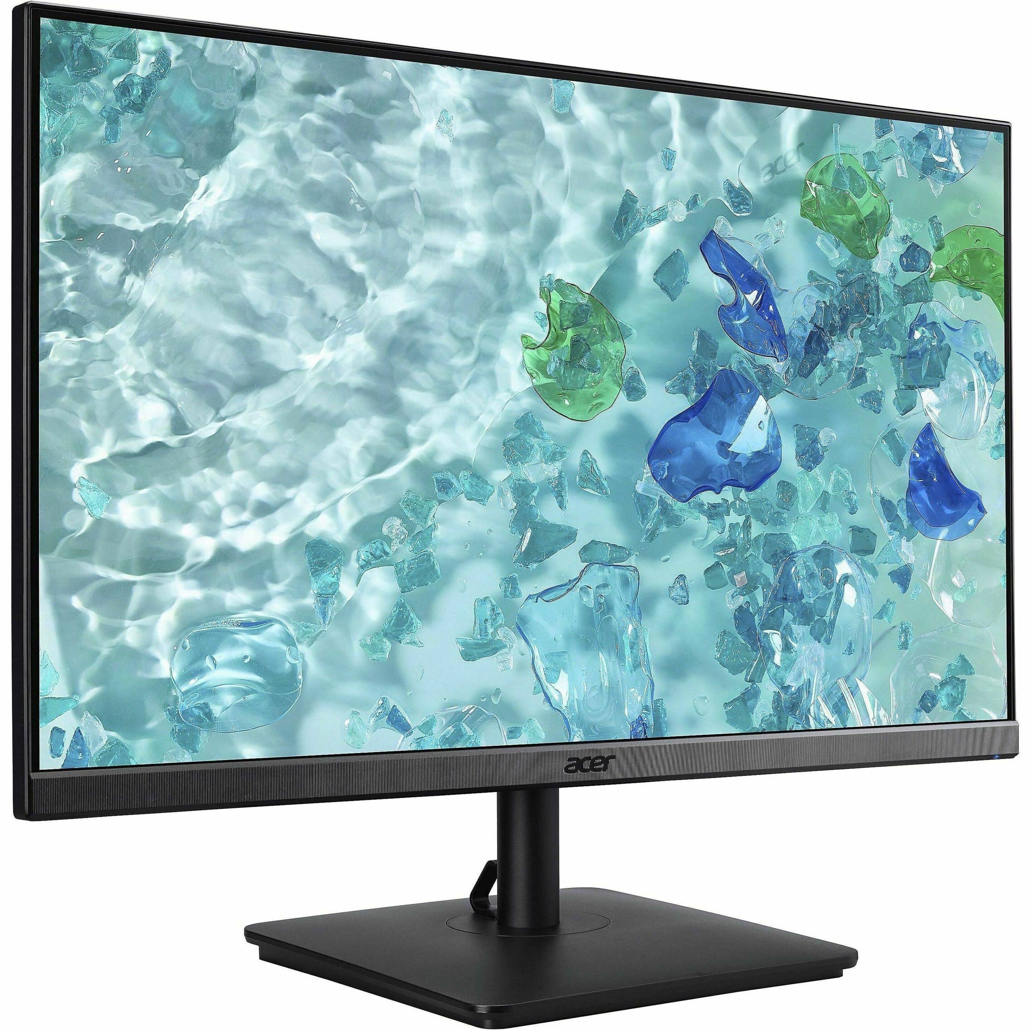 Alt View 19. Acer - Vero 21.5" VA LCD FHD 100Hz Monitor (VGA, HDMI) - Black.