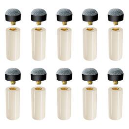 GSE Games & Sports Expert - 10 Pieces 13mm Soft Tip & Nylon Ferrules Set, Pool Cue Tips with Nylon Ferrules Replacement - Black