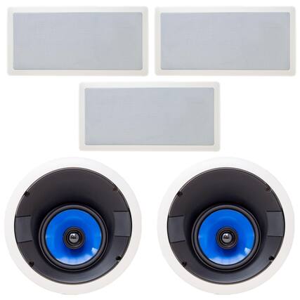 Front. Legrand - Legrand 5000 Series In Wall In Celling Home Theater Bundle includes Left Center Right In Wall and 2 In Celling Speakers - Multicolored.