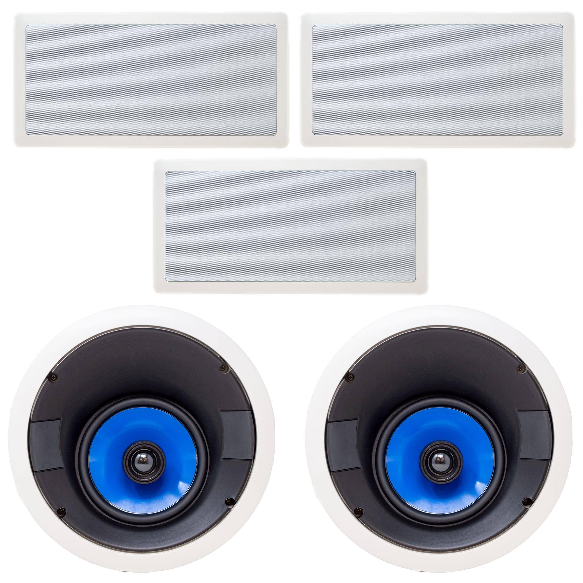 Front. Legrand - Legrand 5000 Series In Wall In Celling Home Theater Bundle includes Left Center Right In Wall and 2 In Celling Speakers - Multicolored.