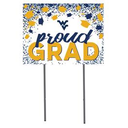 Jardine - West Virginia Mountaineers 18'' x 24'' Grad Yard Sign - White