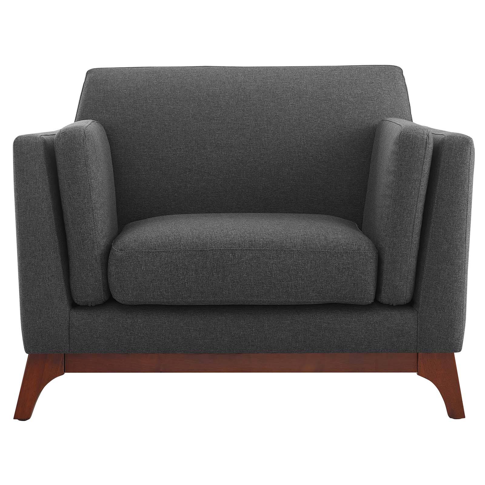 Alt View 1. Modway - Chance Upholstered Fabric Armchair by Modway - Gray.