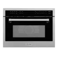 ZLINE - 24" 1.6 cu ft. Built-in Convection Microwave Oven in Fingerprint Resistant with Speed and Sensor Cooking - Front_Zoom