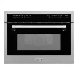 ZLINE - 24 in. 1.6 cu ft. Convection Microwave Oven in Satin Steel with Speed and Sensor Cooking - Stainless Steel