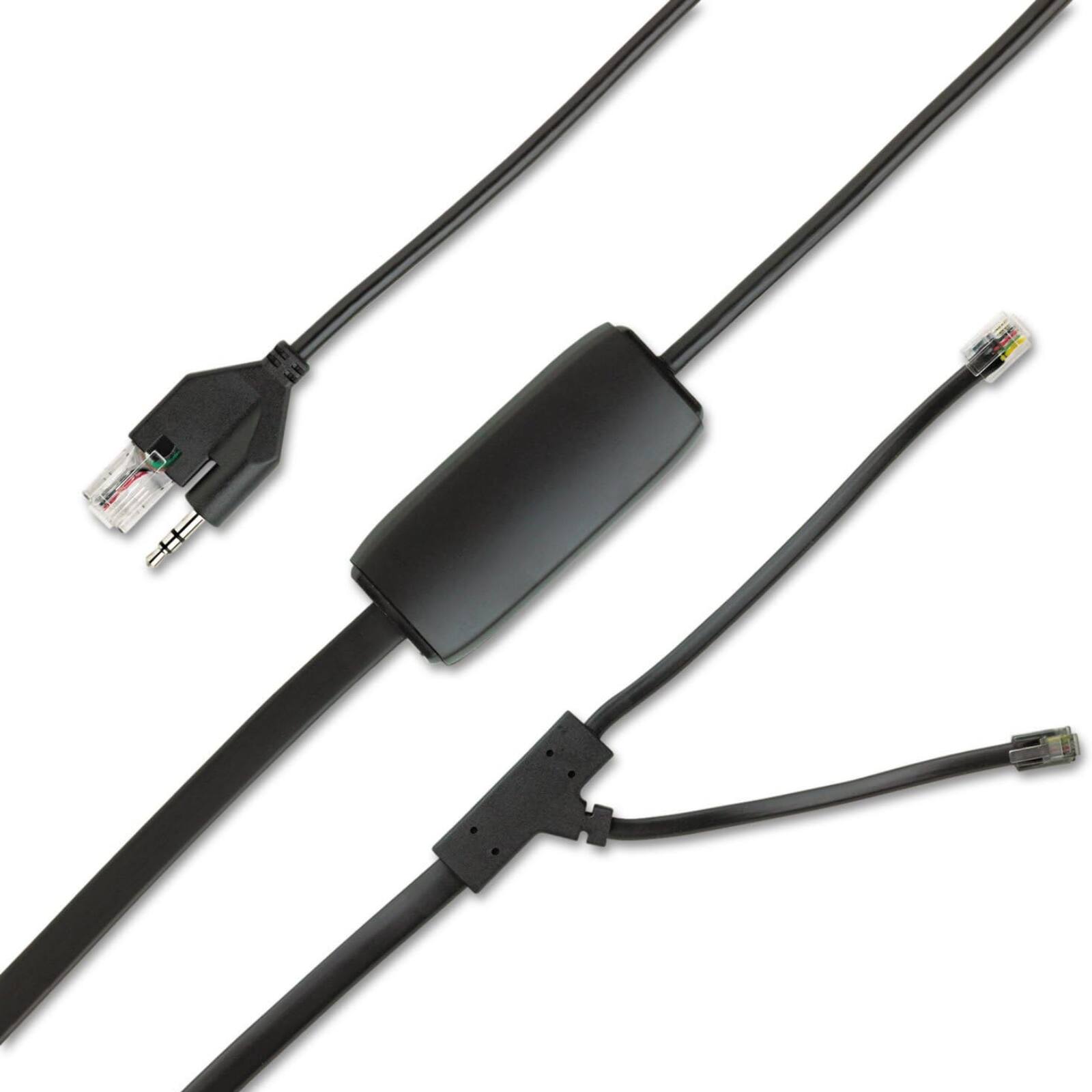 Angle. HP - Poly APP-51 Electronic Hookswitch TAA - Phone Cable for Phone, Headset - Black - Black.