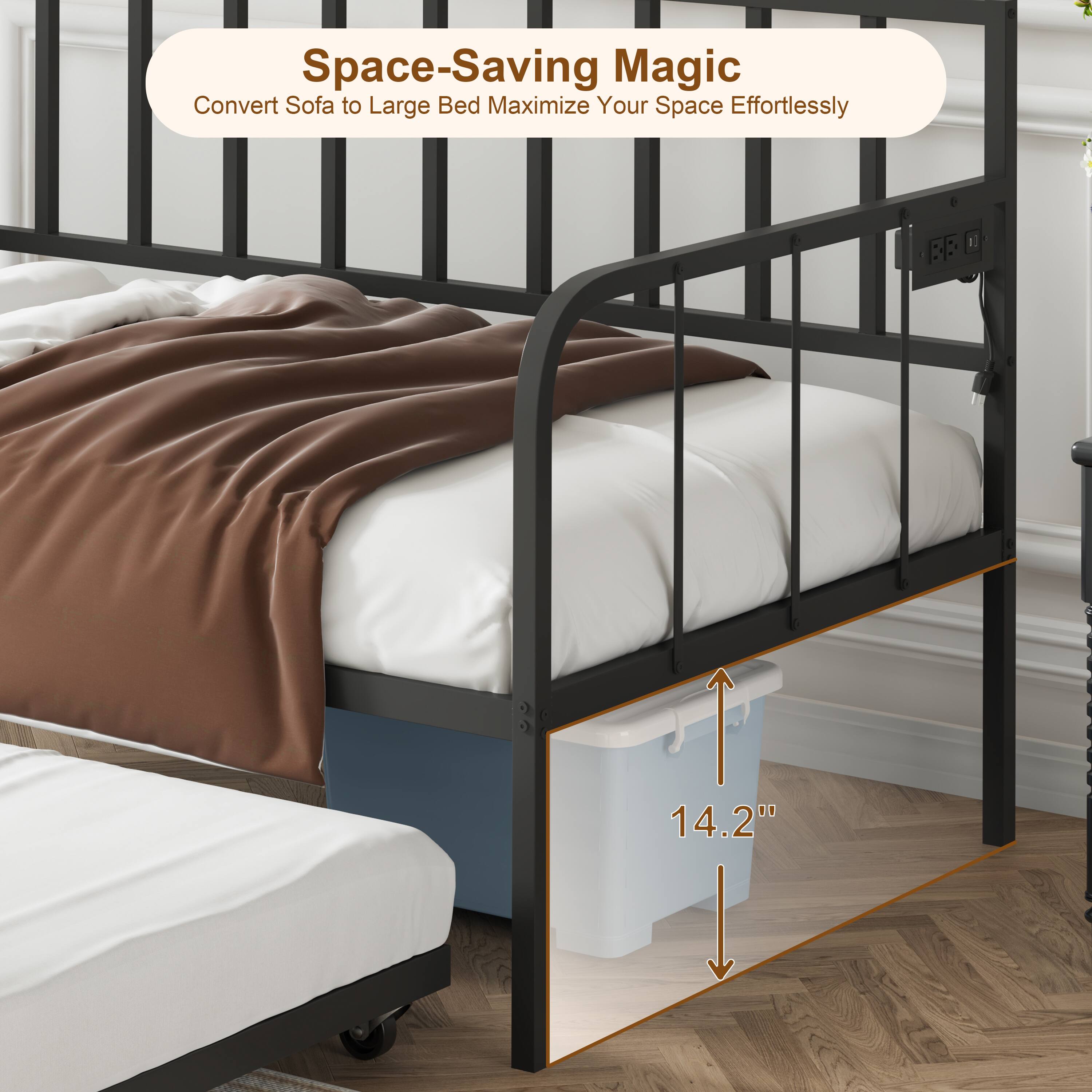Space-Saving Magic  
Convert Sofa to Large Bed Maximize Your Space Effortlessly  

14.2"