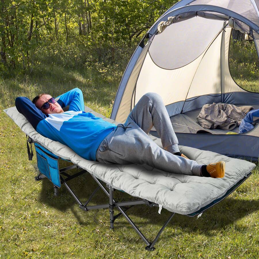 Costway Camping Cot Pad Resting Pad Crystal Velvet Outdoor Lightweight ...