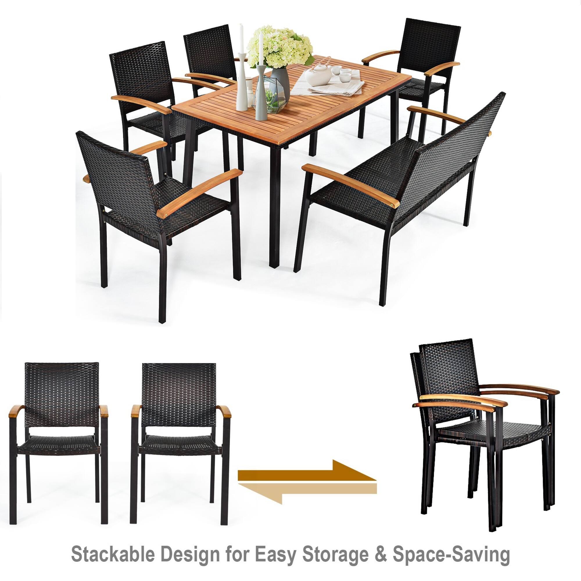 Stackable Design for Easy Storage & Space-Saving