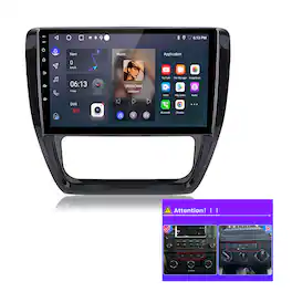 Junsun - 10" 2+64GB Android 15 carplay Car Stereo Radio GPS Navi WIFI RDS SWC BT For VW Jetta 6 2011-2018 - Black