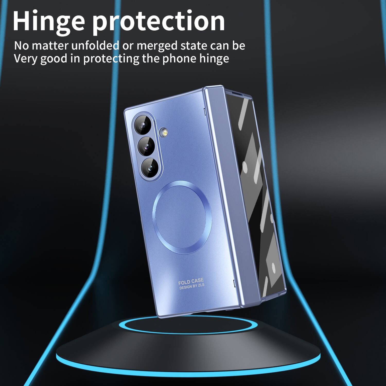 Hinge protection  
No matter unfolded or merged state can be  
Very good in protecting the phone hinge  

FOLD CASE BY 2L$ DESIGN