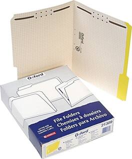 Pendaflex - File Folder, 2 Tab, Letter Size, 50/Box (PFX 21309) - Yellow