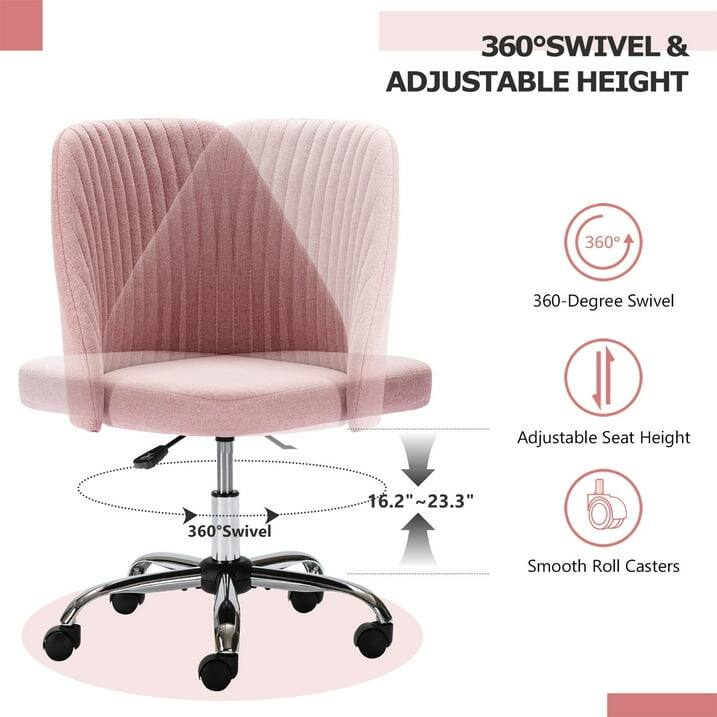 360° SWIVEL & ADJUSTABLE HEIGHT

360-Degree Swivel

Adjustable Seat Height: 16.2" ~ 23.3"

Smooth Roll Casters