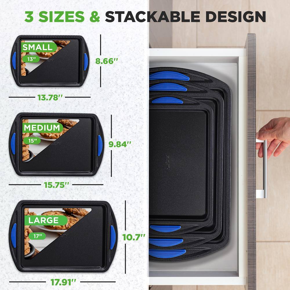 3 SIZES & STACKABLE DESIGN

SMALL  
13" x 8.66" x 13.78"

MEDIUM  
15" x 9.84" x 15.75"

LARGE  
17" x 10.7" x 17.91"