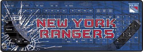 Front Standard. Pangea Brands - Keyscaper New York Rangers Wireless Keyboard.