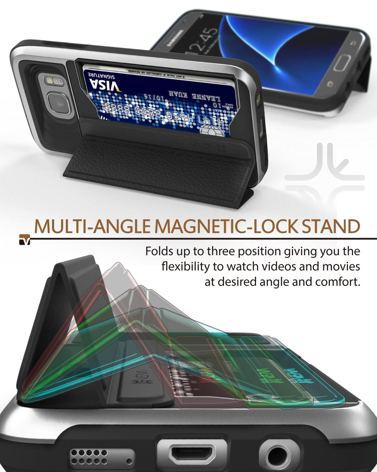 MULTI-ANGLE MAGNETIC-LOCK STAND V Folds up to three position giving you the flexibility to watch videos and movies at desired angle and comfort. 2.45 VER - C -  SIGNATURE LON VISA 10/16 KUAH LEANNE NU STVA ... 10 mps ... .. moa I ..00 1920 0 NNPN