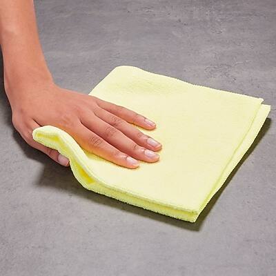 Alt View 2. Coastwide Professional - Coastwide Professional™ Microfiber Cloths, 16" x 16", Yellow, 12/Pack (CW52879) - Yellow.