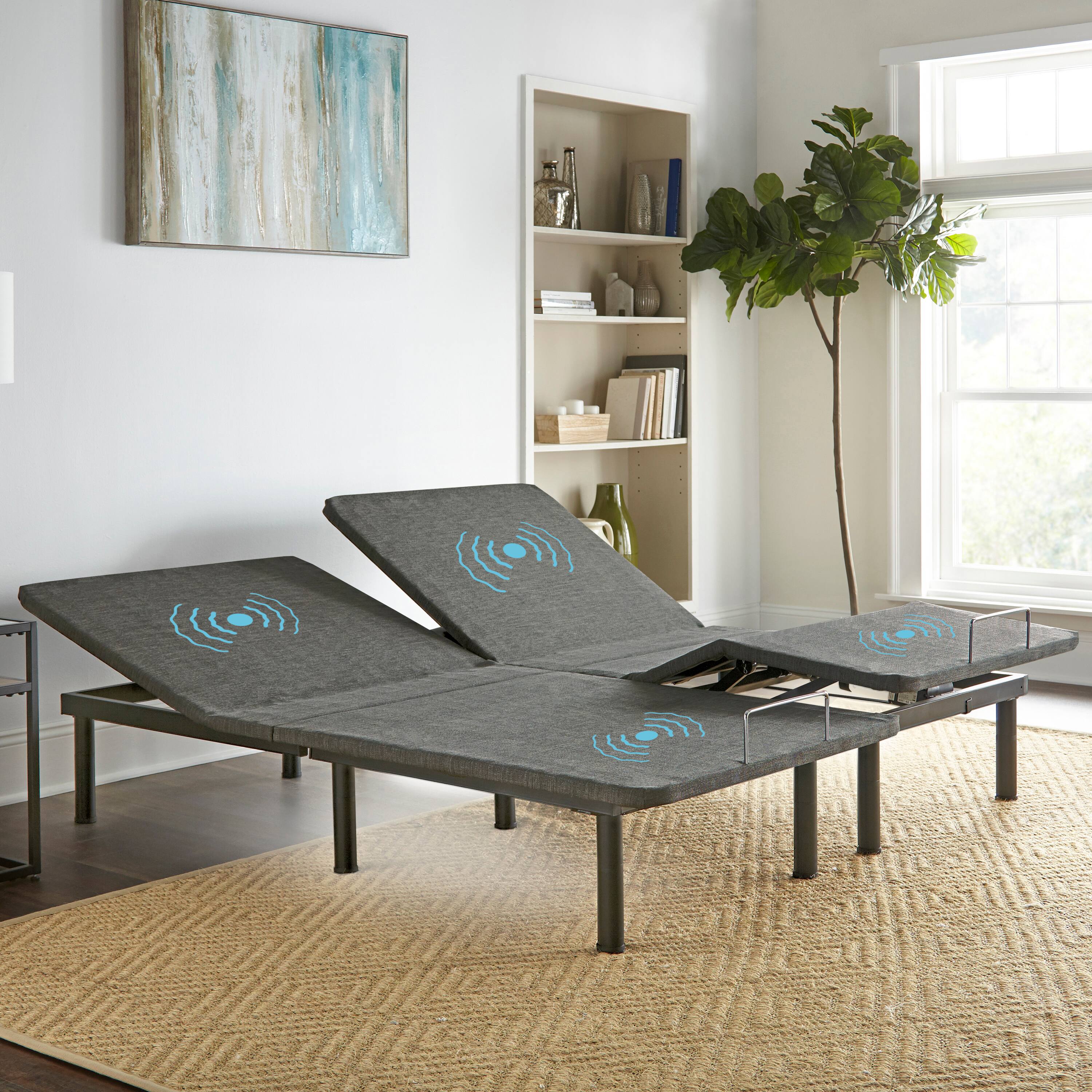 Alt View 10. Boyd Sleep - Zero-Clearance Power Adjustable Bed Base with Massage, Queen - Grey.