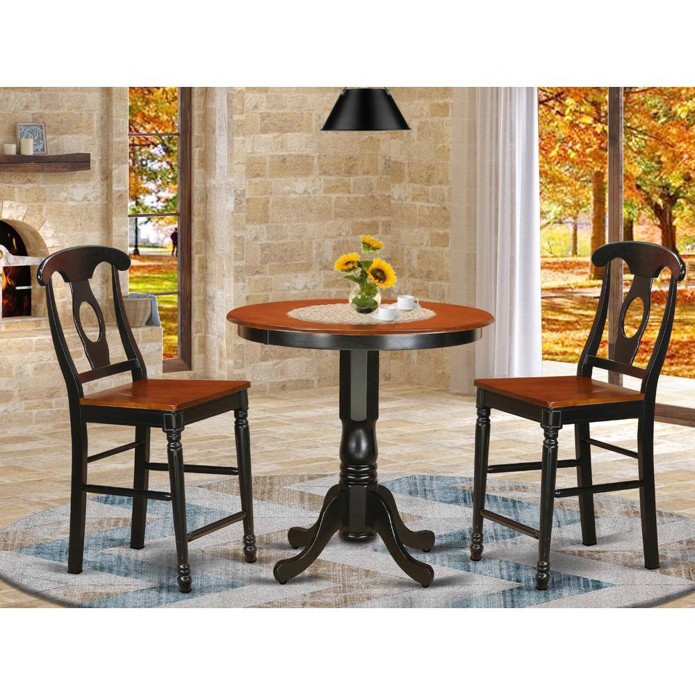 East West Furniture 3 Pc Dining counter height set Dinette Table and 2 ...