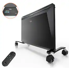 Edendirect - 1500-Watt 16.26 in Electric Ceramic Convection Space Heater in Black with Remote Control, Timer and Tip-Over Protection