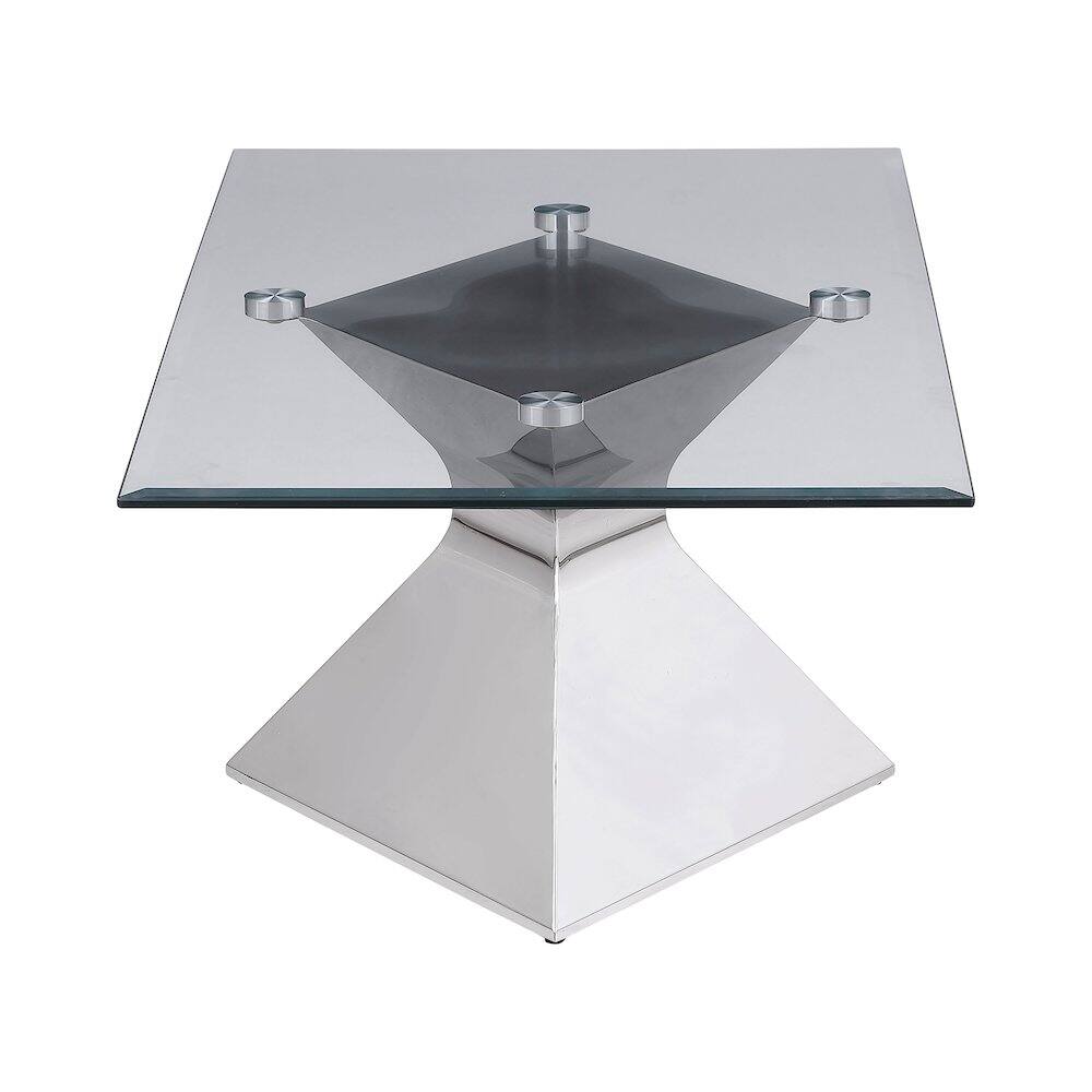 Alt View 5. Coaster Co. of America - Jenny Glass Top Stainless Steel Coffee Table Chrome - Silver.