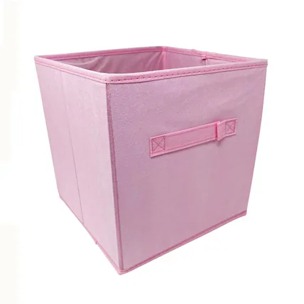 Front. Kitcheniva - Fabric Storage Cube Bins Organizer Basket Containers Bins Fabric Handle 10 Inch 6 Pack Pink.