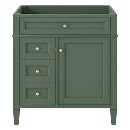 Boyel Living - 30 Inch Bathroom Vanity Cabinet Only No Sink 2 Drawers and Tip Out DrawerGreen - Green