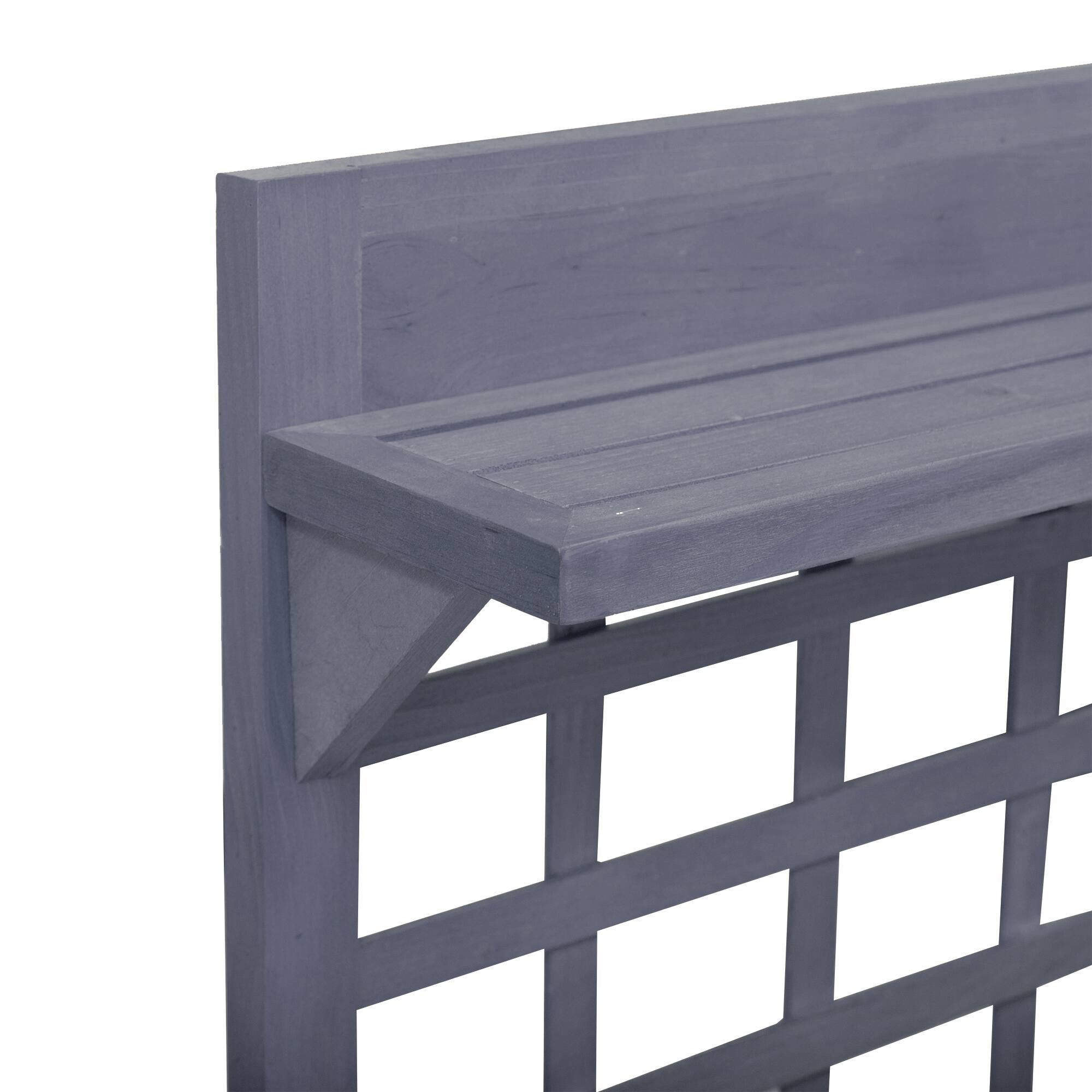 Alt View 7. Outsunny - 41" Raised Garden Bed with Trellis on Wheels, Wooden Elevated Planter Box with Legs and Bed Liner - Gray.