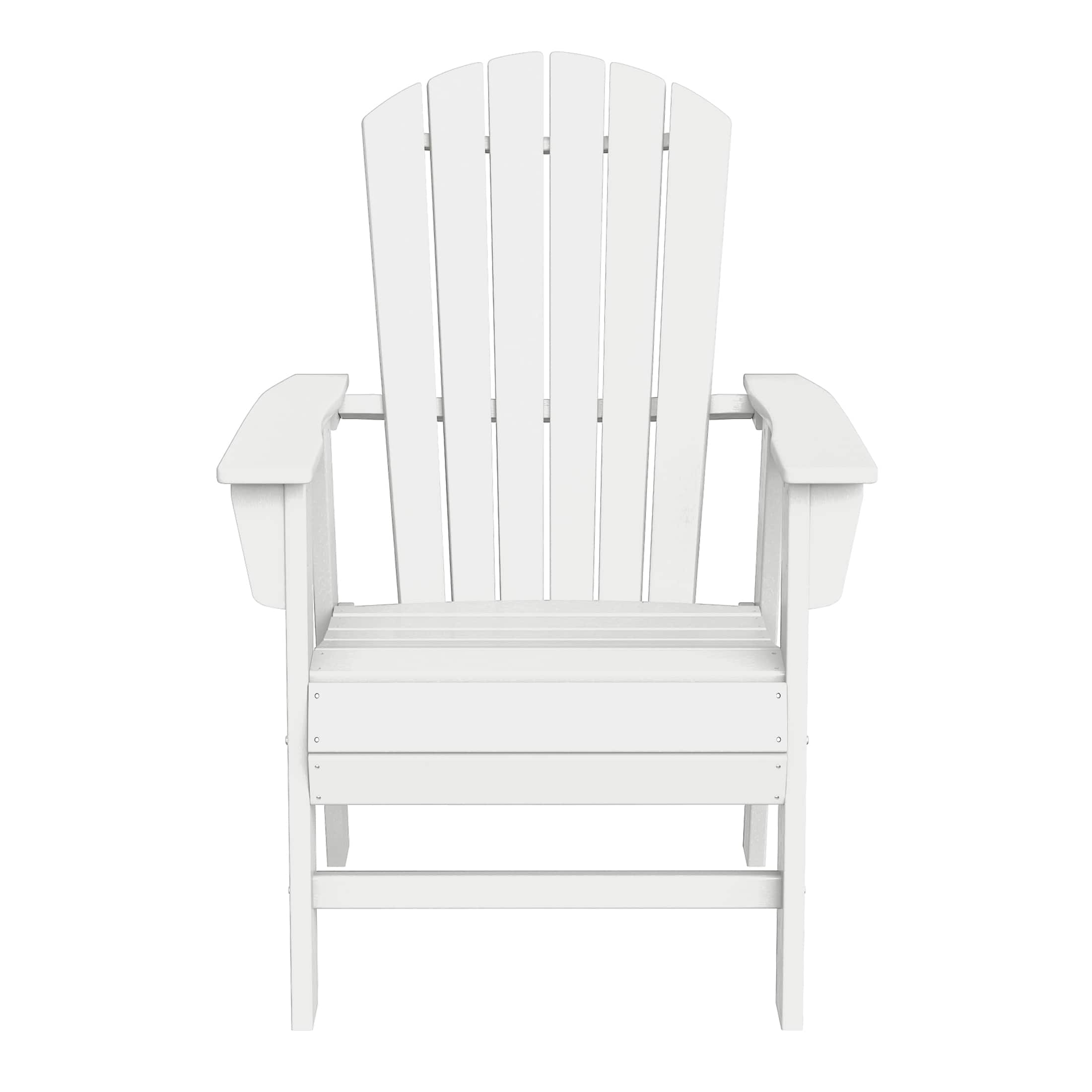WestinTrends - Dylan Outdoor Patio Shell-back Adirondack Dining Chair Weather Resistant - White price history on PriceWatchPro