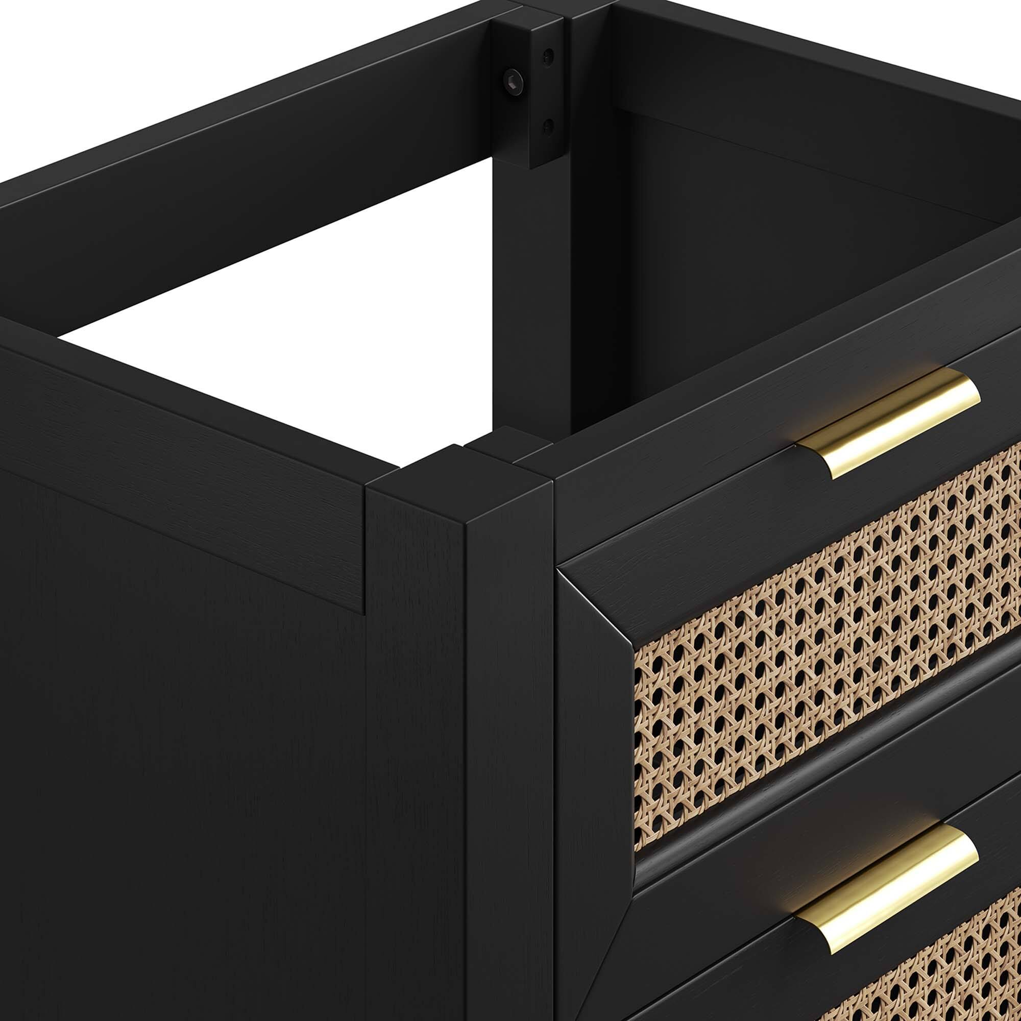 Alt View 6. Modway - Dixie Bathroom Cabinet Basin Not Included by Modway - Black.